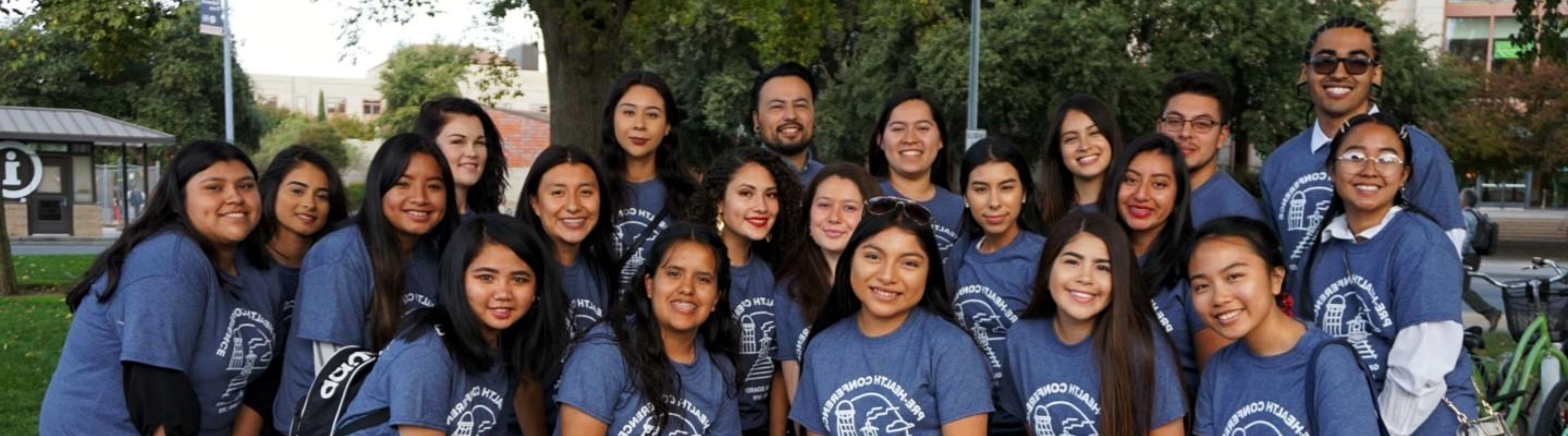 Photo of EOPS students and counselors outside at a Pre-Health Conference